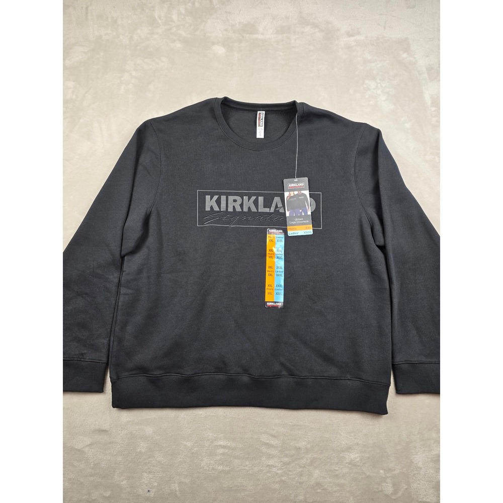 Kirkland Signature Crewneck Sweatshirt Unisex 2XL Men 3XL Women Black Relaxed
